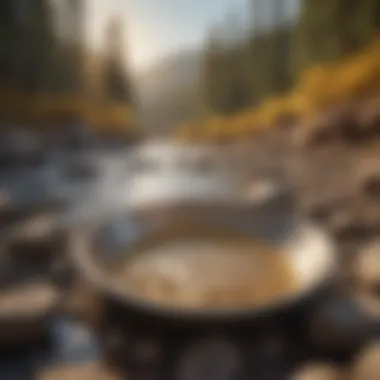 Stunning landscape view of a serene gold panning site