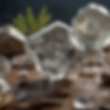 Natural Beauty of Herkimer Diamonds Herkimer diamonds in a natural setting to emphasize their aesthetic appeal