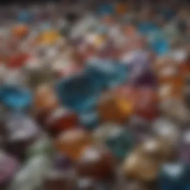 Diverse Array of Crystal Stones A stunning array of diverse crystal stones showcasing their colors and shapes