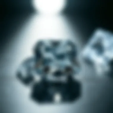 Cubic Zirconia Cuts and Reflections Cubic zirconia in various cuts reflecting light