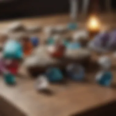 Essential Tools for Gemstone Identification Essential tools for gemstone identification displayed on a wooden table.
