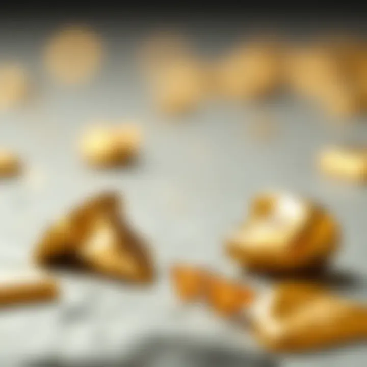 Visual comparison of gold and common imitations