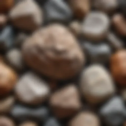 A close-up view of various rock types showcasing their unique textures and colors.