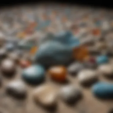 Classifying Stones: A Visual Guide An assortment of stones laid out in a classification chart format
