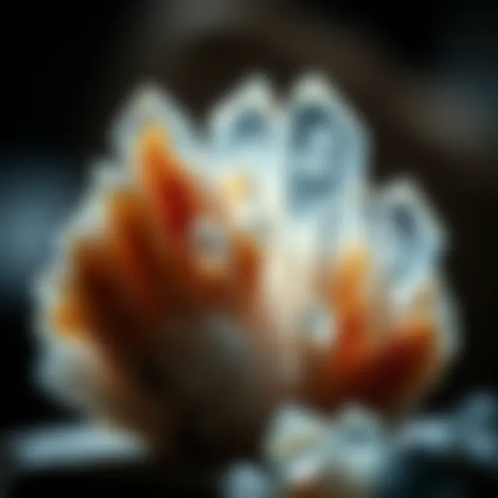 A detailed illustration of crystal structures highlighting different formations