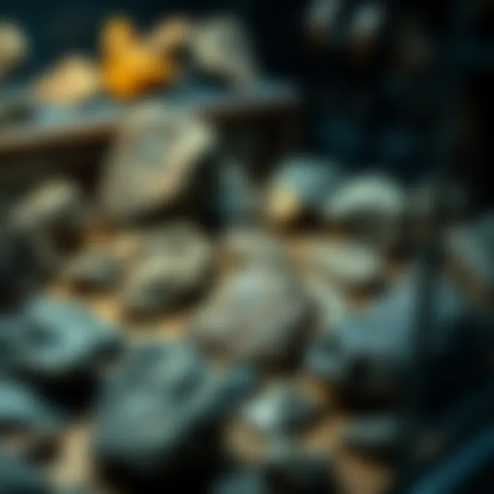 Meteorite Collections Meteorites in a collector's showcase