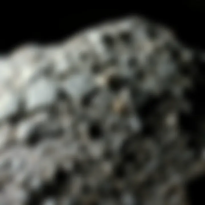 Distinctive Meteorite Texture Close-up of a unique meteorite texture