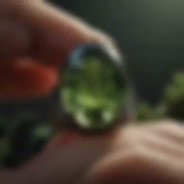 Care guide for maintaining moldavite jewelry