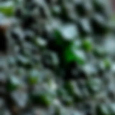 The Intricate Texture of Moldavite Close-up view of moldavite showcasing its unique texture and color variations