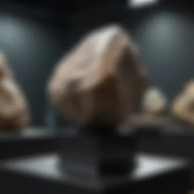 Modern Aesthetics in Rock Exhibitions Contemporary display stands highlighting unique collectible rocks