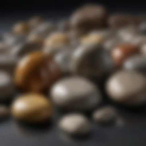 An elegant display of polished rocks showcasing the beauty of rock tumbling