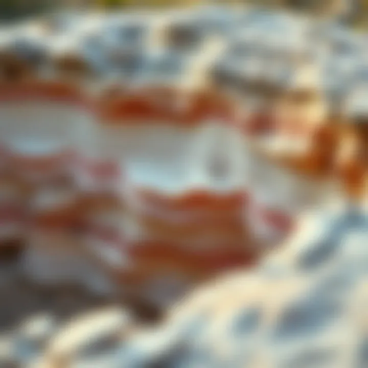 Chalk formation in a natural landscape showcasing geological layers