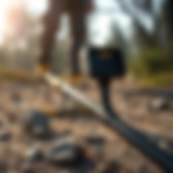 Beginner-friendly gold metal detector ready for outdoor use