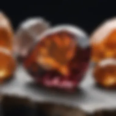 Gemstone Finish Enhanced by Dopping Wax A polished gemstone showcasing the effects of dopping wax