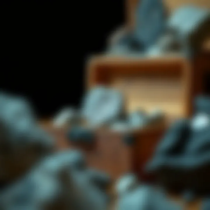 Close-up of a rock collecting box made from high-quality materials, showcasing its durability