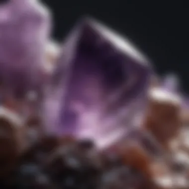 Close-up of amethyst showcasing its rich violet hue