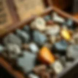 An array of diverse rock specimens neatly organized in a rock collecting box