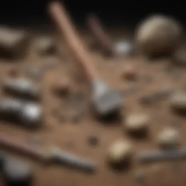 Essential Tools for Rockhounding Essential rockhound tools including a hammer and chisel