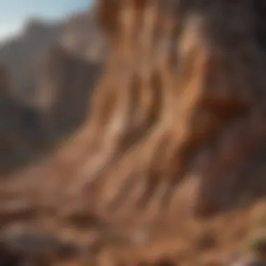 Sedimentary Formations in Nature Sedimentary rock formations in a mountainous landscape