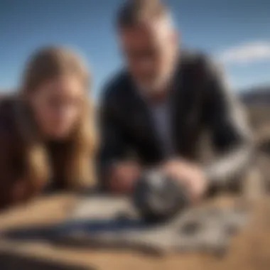 An expert appraiser examining a meteorite