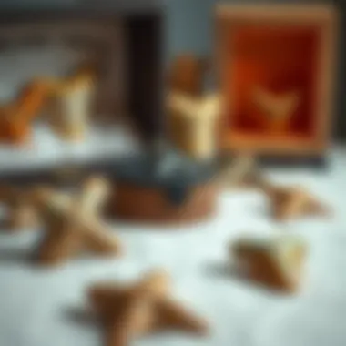 Artistic representation of various shark tooth display box designs, emphasizing creativity and personalization.