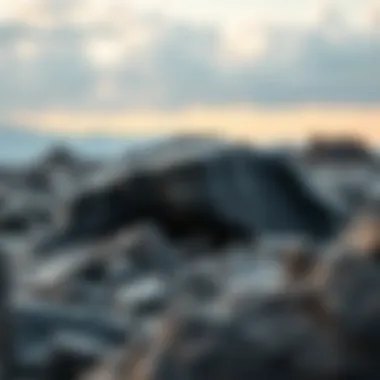 Geological Formation of Smooth Black Rock Illustration depicting the geological formation process of smooth black rock.