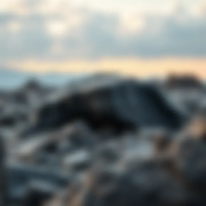 Geological Formation of Smooth Black Rock Illustration depicting the geological formation process of smooth black rock.