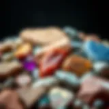 A collection of polished rocks showcasing their vibrant colors and textures