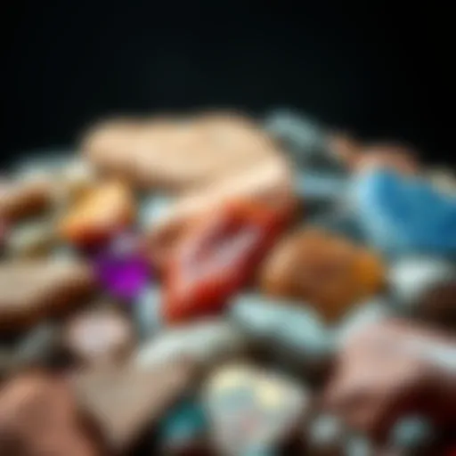 A collection of polished rocks showcasing their vibrant colors and textures