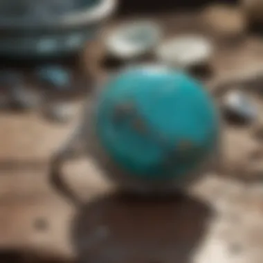 Artistry in Motion: Crafting Turquoise Jewelry Artisan crafting turquoise into exquisite jewelry