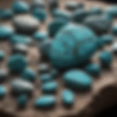 Understanding Quality: Graded Turquoise Stones Display of graded turquoise stones illustrating quality variations