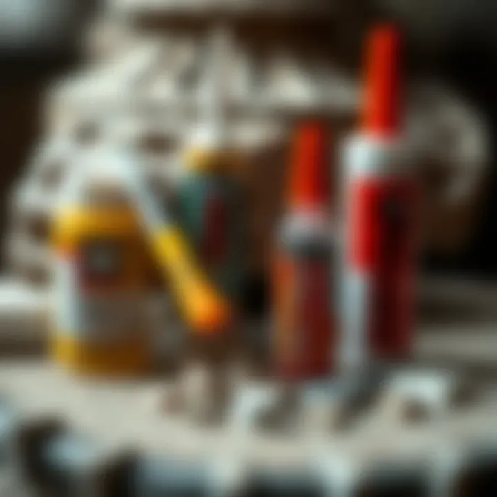 Exploring Adhesive Types for Stone Close-up of various adhesives suitable for stone materials