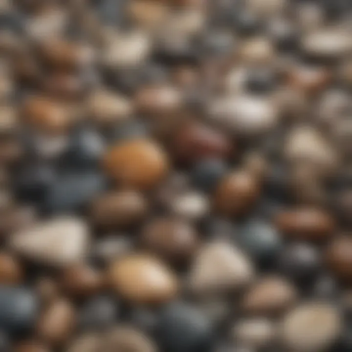 A well-maintained display of polished stones in a collection.