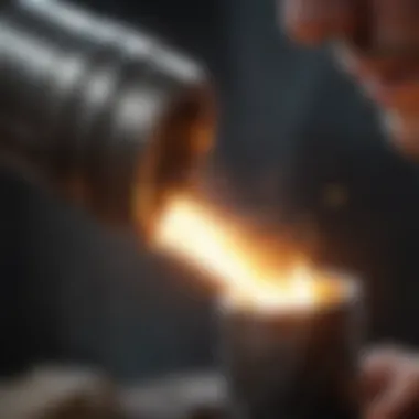 Torch in Action Close-up of a torch being used in silver smithing