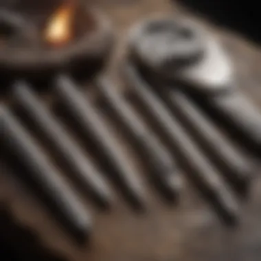 Traditional Silver Smithing Tools Traditional silver smithing tools arranged artistically