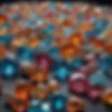 A stunning array of topaz gemstones showcasing various colors