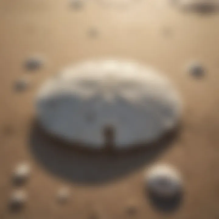 Sand dollar on a sandy ocean floor