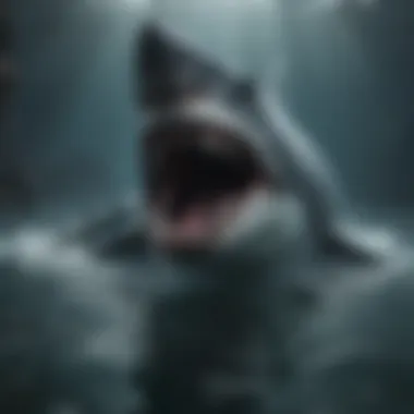 Artistic reconstruction of megalodon in its natural habitat