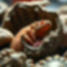 A stunning display of bird fossils showcasing their intricate details.