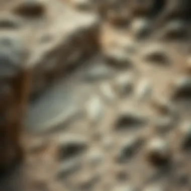 Excavation of Bird Fossils at an Archaeological Site An archaeological site where bird fossils are being excavated.