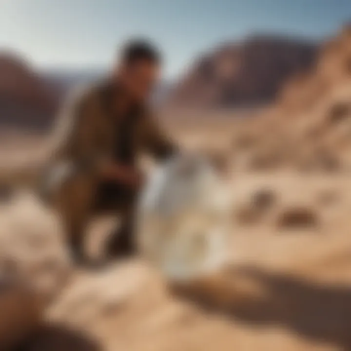 A jeweler crafting a unique piece using Libyan Desert Glass