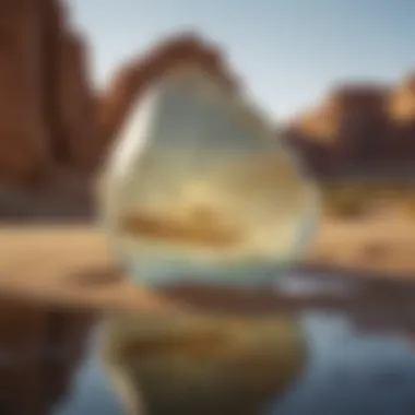 Libyan Desert Glass Reflection A stunning piece of Libyan Desert Glass reflecting sunlight