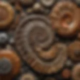 A stunning display of various ammonite fossils showcasing their unique spiral shapes and intricate patterns.