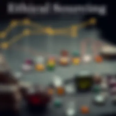 A detailed chart depicting the ethical sourcing of gemstones and their impact on communities.