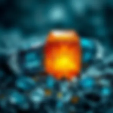 An illustration showcasing the geological process of gemstone formation.