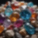 A stunning close-up of various gemstones displaying their unique colors and textures