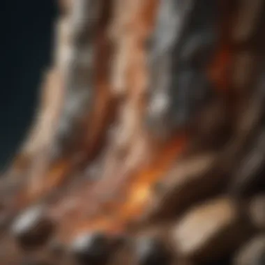 Geological Wonders of Mineral Formation A geological formation showcasing the layers of earth where minerals are formed
