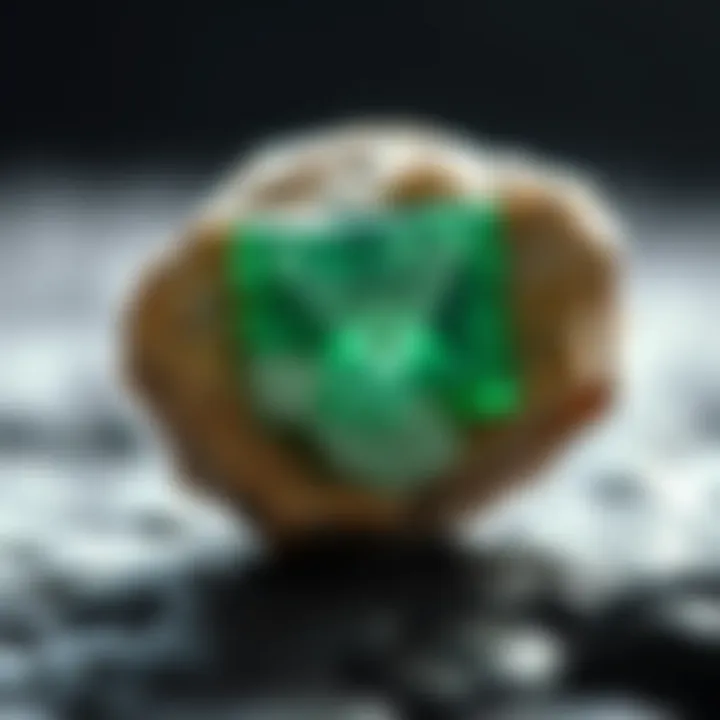 The Beauty of Rough Emeralds An exquisite rough emerald illustrating its geological origins