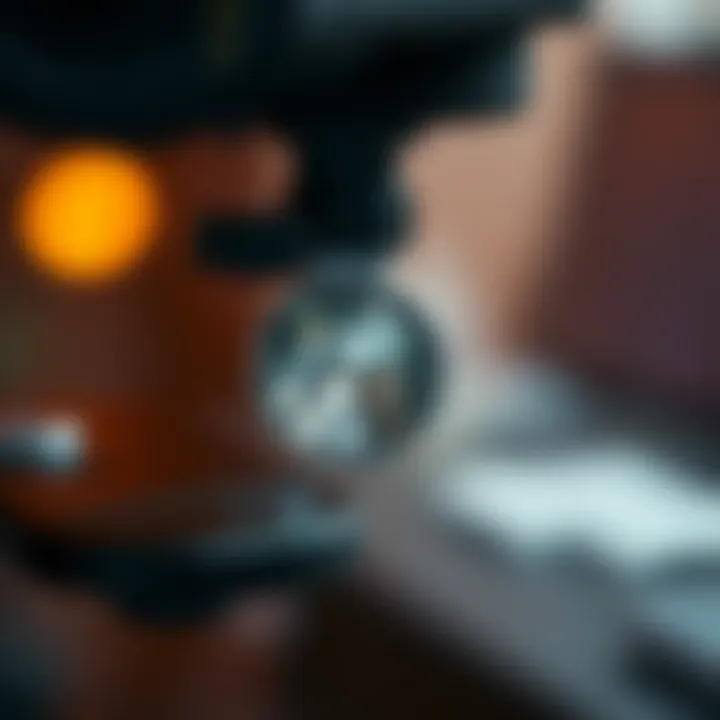 Precision in Gem Examination Close-up view of a jewel loupe examining a gemstone