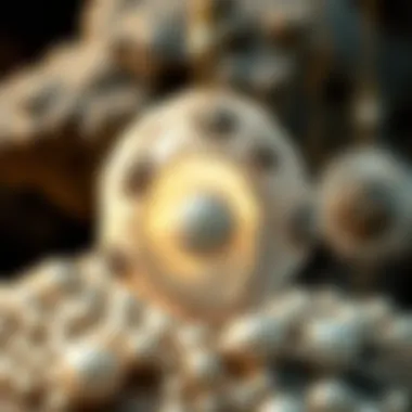 Biological Process of Pearl Formation An illustration depicting the biological process of pearl formation.